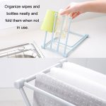Faltbarer Lappen-Lagerregal, Küchenarbeitsplatte, Geschirrtuch-Hängeregal, Tassen-Abtropfgestell – Bild 7