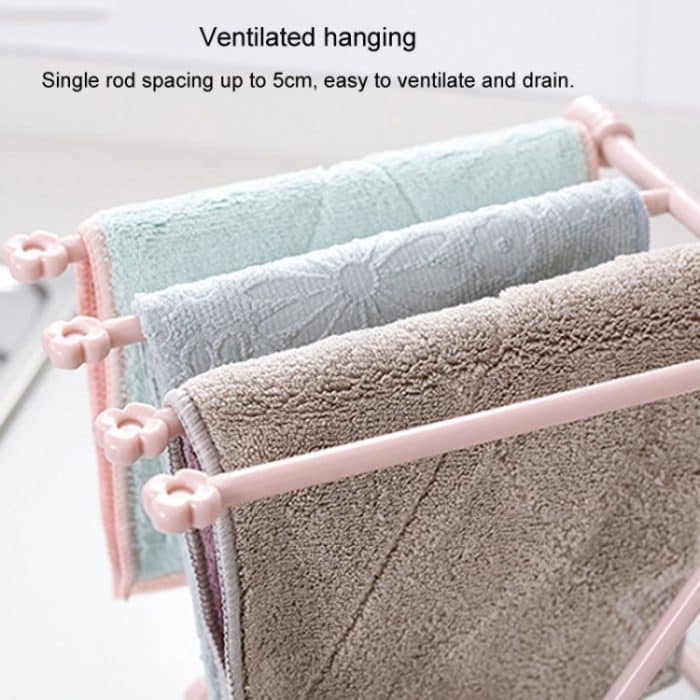 Faltbarer Lappen-Lagerregal, Küchenarbeitsplatte, Geschirrtuch-Hängeregal, Tassen-Abtropfgestell – Bild 8