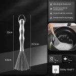 304 verdickte verlängerte Stahldraht-Topfbürste Edelstahl-Reinigungsbürste für die Küche, 25.5cm – Bild 2