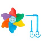 Kinder Fahrrad Dekoration Roller rotierende bunte Windmühle mit langem und kurzem Stab Fahrrad, A Elephant, A Chick, A Elephant+Ribbon, A Chick+Ribbon