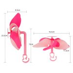 Kinder Fahrrad Dekoration Roller rotierende bunte Windmühle mit langem und kurzem Stab Fahrrad, A Elephant, A Chick, A Elephant+Ribbon, A Chick+Ribbon – Bild 4