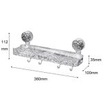 Badezimmer No-Punch Saugnapf Regal Haushaltstoilette Wandmontiertes Organisationsregal – Bild 2