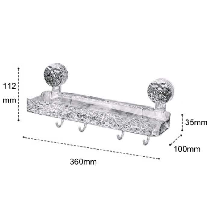 Badezimmer No-Punch Saugnapf Regal Haushaltstoilette Wandmontiertes Organisationsregal – Bild 2