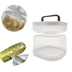 Küchen-Nass- und Trockenspender, separates Einmachglas, Kunststoff-Nass- und Trockenspender, Sanduhrdose, Square, Round, Round Extension With Fork, Round With Air Vent, Square With Air Vent – Bild 3