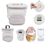 Küchen-Nass- und Trockenspender, separates Einmachglas, Kunststoff-Nass- und Trockenspender, Sanduhrdose, Square, Round, Round Extension With Fork, Round With Air Vent, Square With Air Vent – Bild 4