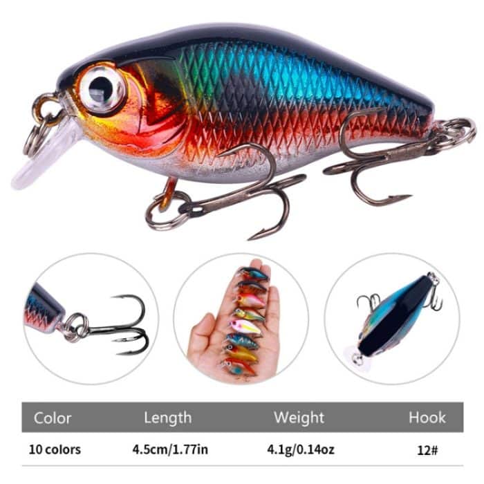 10 Farben / Set HENGJIA CB073 Lua Angelköder Dummy Bait, 4.5cm 4.1g – Bild 3