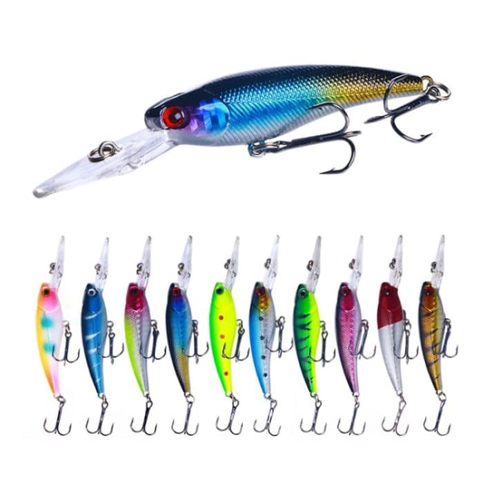 10 Farben / Set HENGJIA MI103 Diving Minnow Dummy Bait Biomimetic Lua Hard Lure, 9.5cm 7.2g – Bild 2