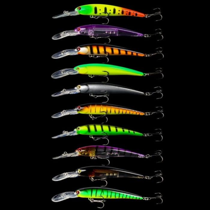 10 Farben / Set HENGJIA MI103 Diving Minnow Dummy Bait Biomimetic Lua Hard Lure, 9.5cm 7.2g – Bild 4