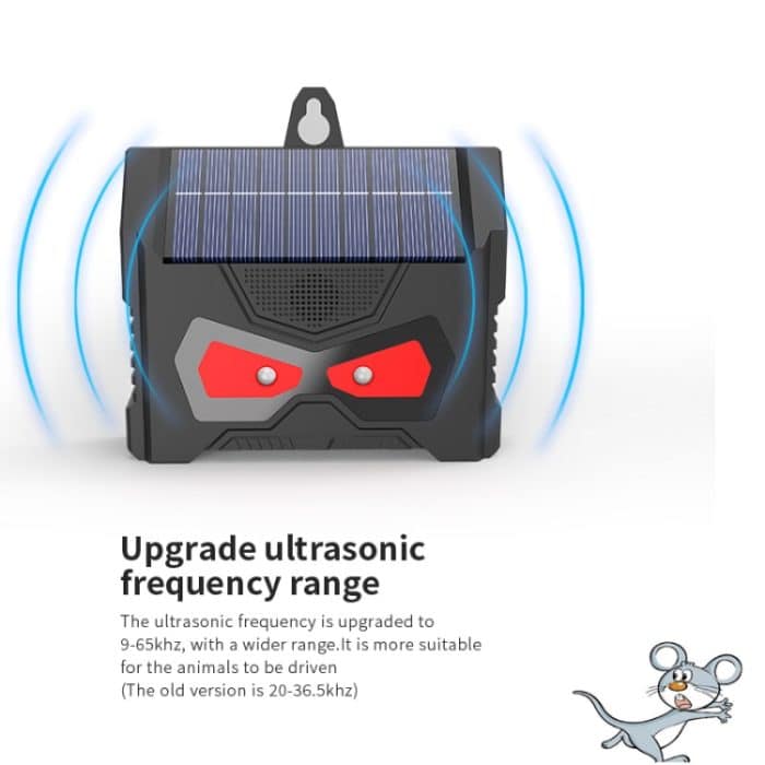 Ultraschall-Solar-Mäusevertreiber für den Außenbereich, LED-Blitz-Tiervertreiber – Bild 4