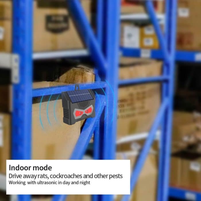 Ultraschall-Solar-Mäusevertreiber für den Außenbereich, LED-Blitz-Tiervertreiber – Bild 9