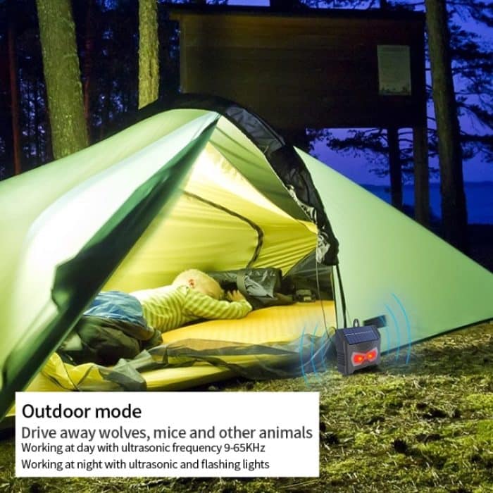 Ultraschall-Solar-Mäusevertreiber für den Außenbereich, LED-Blitz-Tiervertreiber – Bild 10