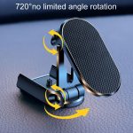 D11 Magnetischer, zusammenklappbarer Autotelefonhalter, drehbarer, aufklebbarer Navigationsständer für das Armaturenbrett, Black Frosted, Silver Frosted – Bild 4