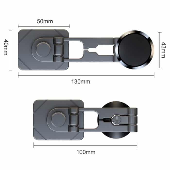 Faltbarer, aufgehängter Autotelefonhalter, magnetisch, selbstklebend, Metall-Navigationsständer, D30 – Bild 3