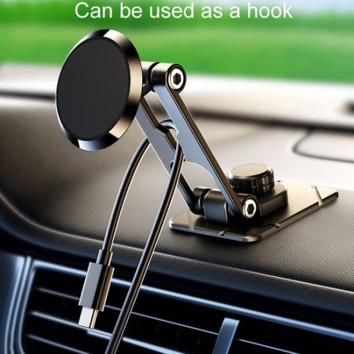 Faltbarer, aufgehängter Autotelefonhalter, magnetisch, selbstklebend, Metall-Navigationsständer, D30 – Bild 7