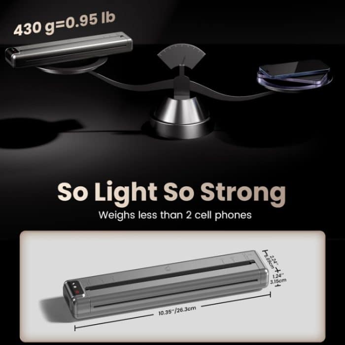 Phomemo Q302 300 dpi Wifi Drahtloser Bluetooth Thermodrucker Unterstützt Thermopapier in mehreren Größen – Bild 3