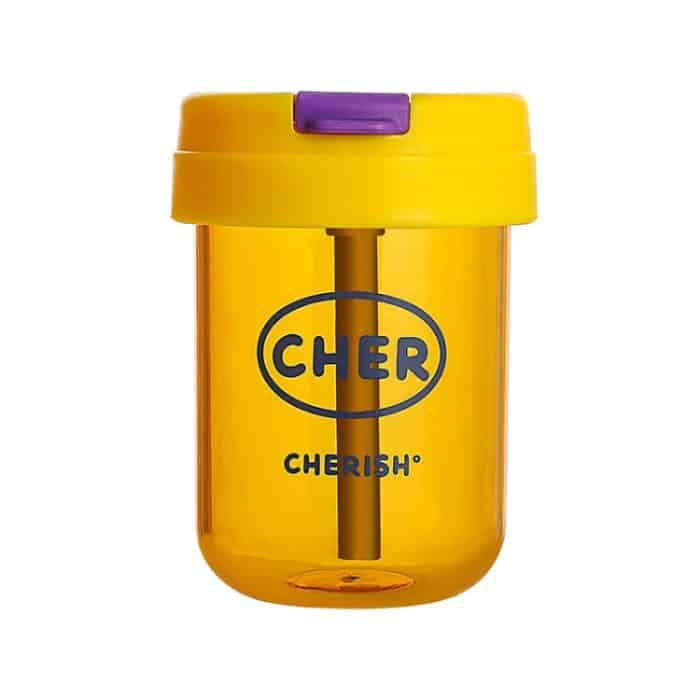 TBD0604677501A.jpg 300 ml Mini-Wasserbecher für Kinder, auslaufsicher, für Studenten, tragbarer Strohhalm aus Kunststoff – Bild 1
