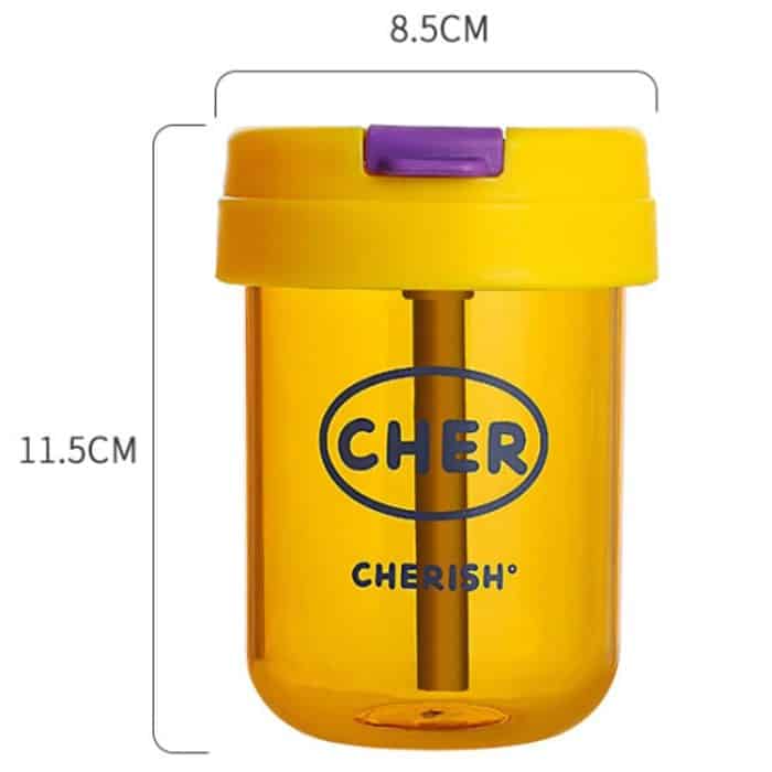 300 ml Mini-Wasserbecher für Kinder, auslaufsicher, für Studenten, tragbarer Strohhalm aus Kunststoff – Bild 4