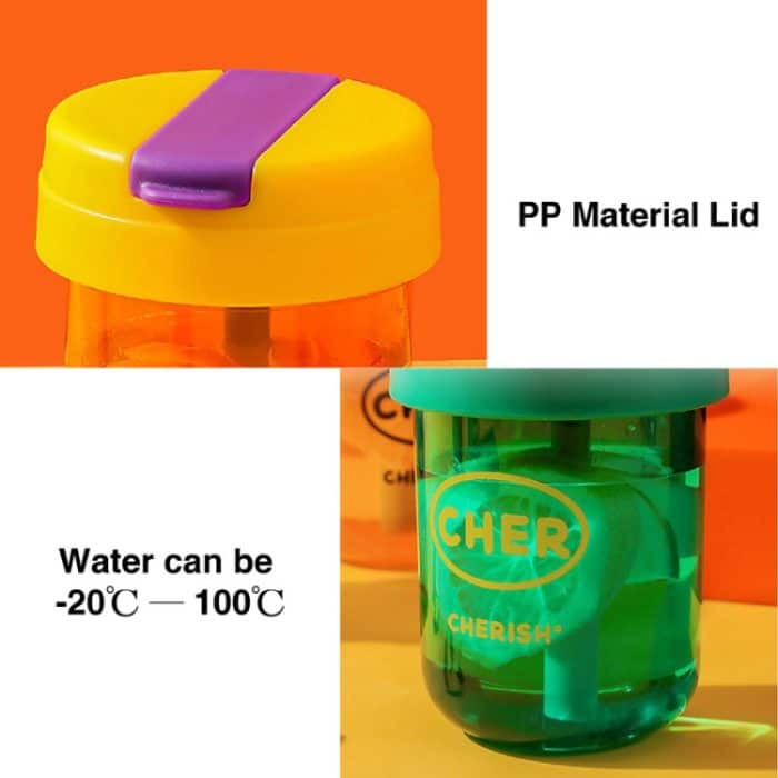 300 ml Mini-Wasserbecher für Kinder, auslaufsicher, für Studenten, tragbarer Strohhalm aus Kunststoff – Bild 5