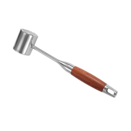 Rindfleischhammer aus Edelstahl 304, verdickter massiver Klopfer für die Küche, doppelseitiger Fleischlöser, Rosewood, Black Color Wood, Aluminum