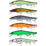 6 Farben / Set HENGJIA MI169 Submerged Minnow Dummy Bait Lua Hard Fishing Lures, 12cm 13.6g