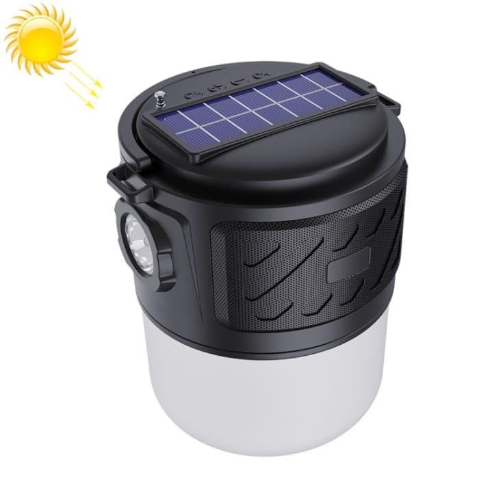 TBD0604679601A.jpg DV-V12 Outdoor Solar Camping Light FM-Karte Bluetooth-Lautsprecher – Bild 1