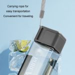 Einfacher quadratischer Becher, tragbarer, auslaufsicherer, hitzebeständiger Kunststoffbecher, 500ml – Bild 7