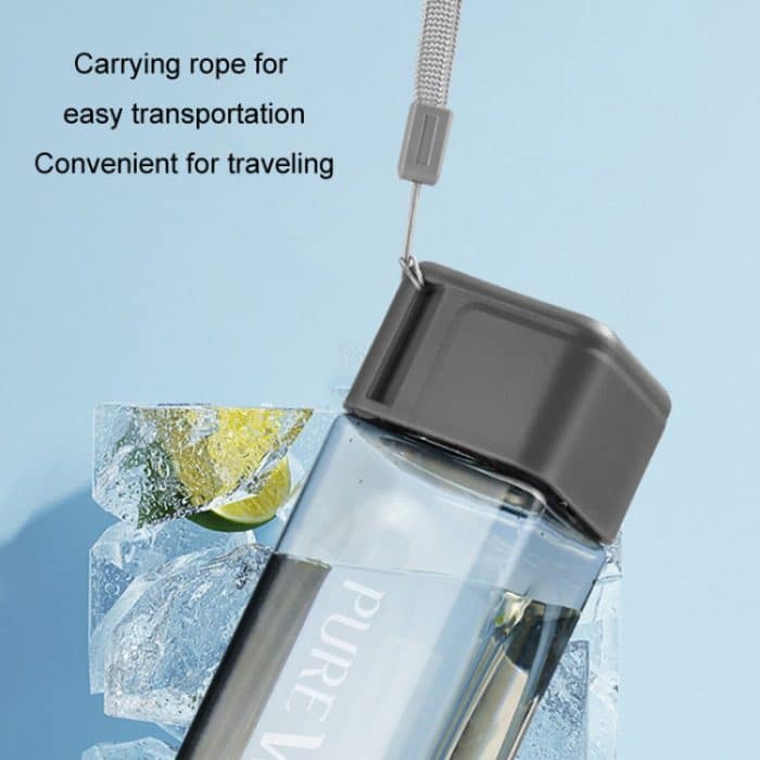 Einfacher quadratischer Becher, tragbarer, auslaufsicherer, hitzebeständiger Kunststoffbecher, 500ml – Bild 7