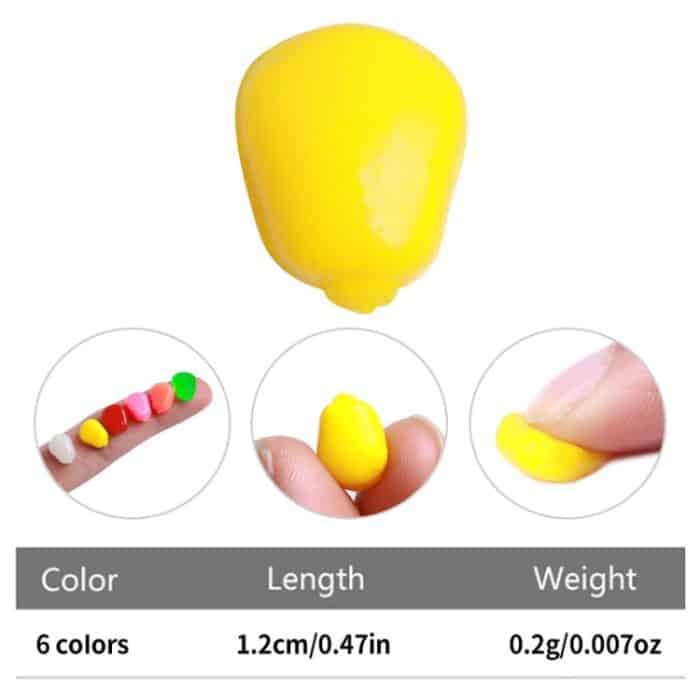 HENGJIA SO183 Schwimmender Wasser-Mais-Softbait-Kunststoff-Lua-Dummy-Köder, 50pcs /Pack – Bild 3