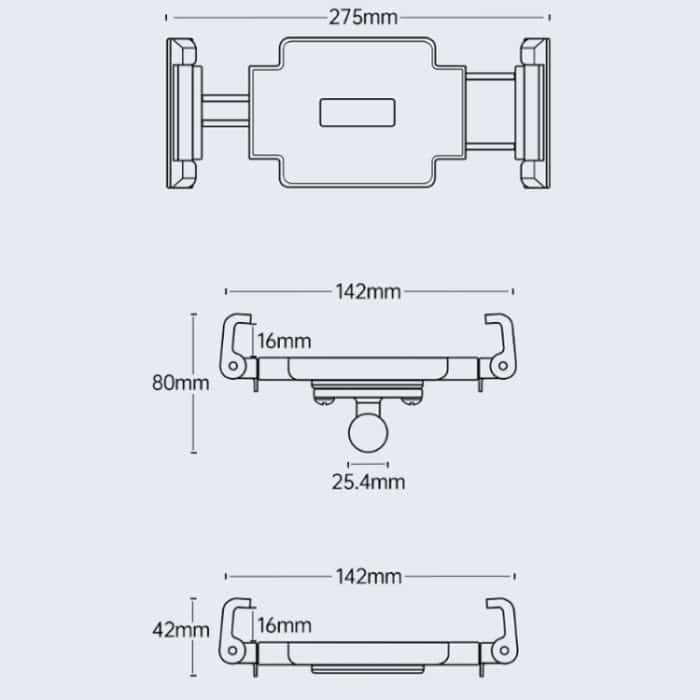 Multifunktionale Auto-Armaturenbrett-Handy-Klapphalterung, Folding Back Clip, Folding Back Clip+Plastic Oval Ball, Folding Back Clip+Metal Oval Ball, Base Screw Fixation, Suction Cup Base Type A, Suction Cup Base Type B, Suction Cup Base Type C – Bild 6