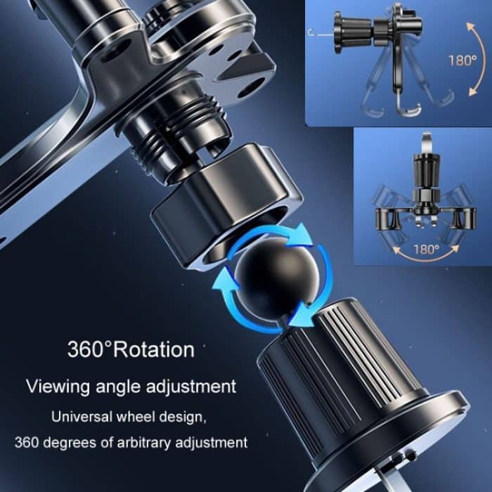 BUDK Dreieck-Schwerkraftsensor-Autotelefonhalterung, Auto-Navigationshalterung für Lüftungsschlitze, Buckle Model, Adhesive Model, Suction Cup Base Model, Bent Suction Cup Base Model, Hook Model – Bild 11
