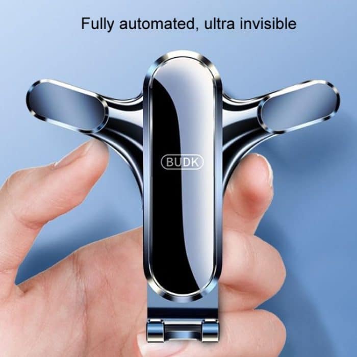 BUDK Dreieck-Schwerkraftsensor-Autotelefonhalterung, Auto-Navigationshalterung für Lüftungsschlitze, Buckle Model, Adhesive Model, Suction Cup Base Model, Bent Suction Cup Base Model, Hook Model – Bild 3