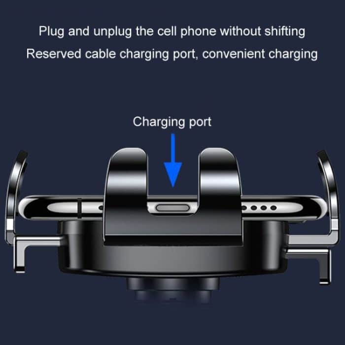 BUDK Anti-Shake-Autotelefonhalterung, Autonavigation, Lüftungsschlitz, fester Schwerkraft-Stützständer – Bild 11