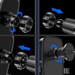 BUDK Anti-Shake-Autotelefonhalterung, Autonavigation, Lüftungsschlitz, fester Schwerkraft-Stützständer – Bild 13