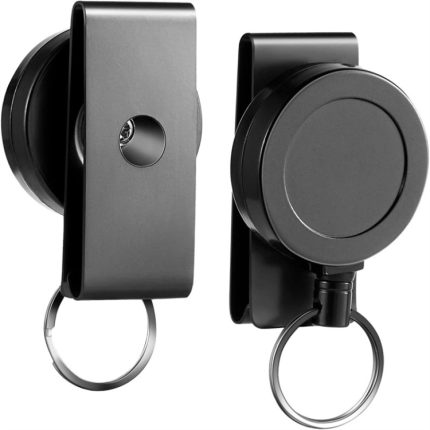 Um 360 Grad drehbarer, robuster, einziehbarer Schlüsselanhänger mit Gürtelclip, ABS Material, Metal Material