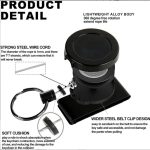 Um 360 Grad drehbarer, robuster, einziehbarer Schlüsselanhänger mit Gürtelclip, ABS  Material, Metal Material – Bild 3