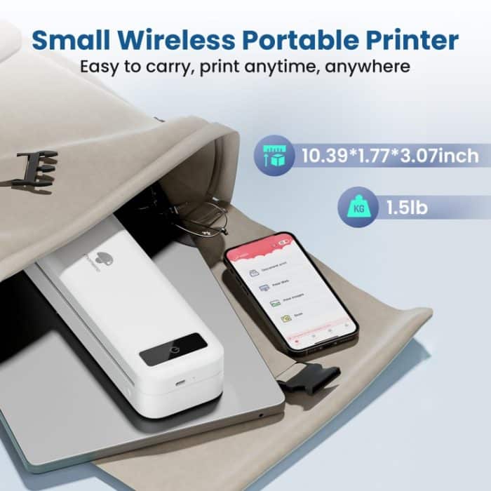 Phomemo M835 Kabelloser Bluetooth-Thermodrucker unterstützt Thermopapier in mehreren Größen – Bild 6