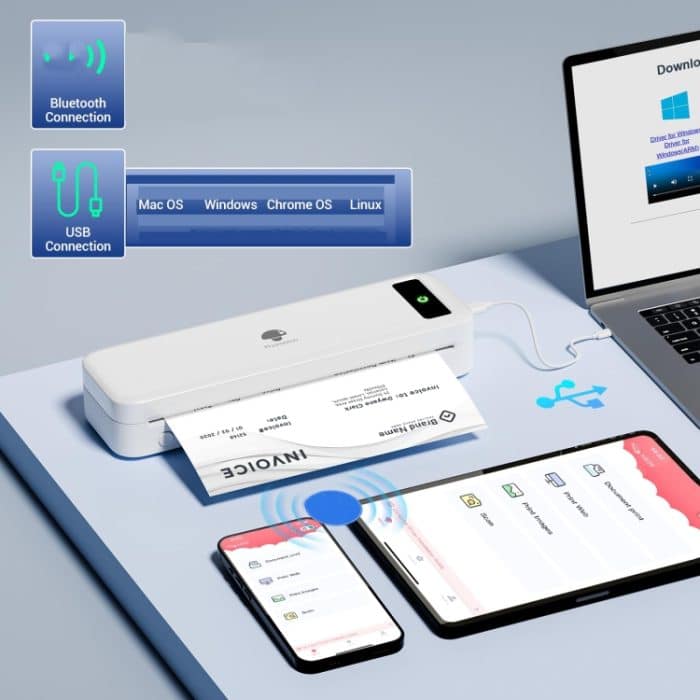 Phomemo M835 Kabelloser Bluetooth-Thermodrucker unterstützt Thermopapier in mehreren Größen – Bild 7