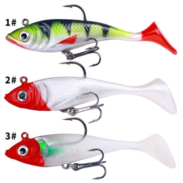 5 Stück/Packung HENGJIA SO071 T-Tail Blei Angelköder Lua Fishing Soft Bait, 8.5cm 10.6g – Bild 3