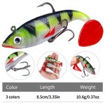 5 Stück/Packung HENGJIA SO071 T-Tail Blei Angelköder Lua Fishing Soft Bait, 8.5cm 10.6g – Bild 4