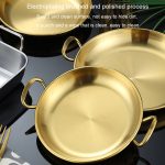 304 Edelstahl mit Doppelohr-Snack-Tablett, gebratene Hähnchenchips, kalte Gerichte, Süßigkeiten-Snacks-Tablett, 13cm Round (Silver), 15cm Round (Silver), 17cm Round (Silver), Small Square (Silver), Large Square (Silver), 13cm Round (Gold)... – Bild 3