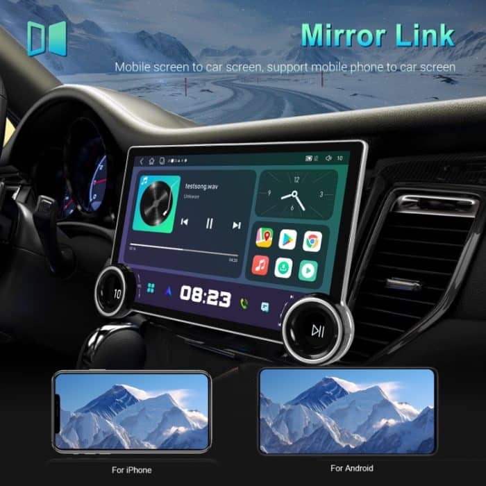 11,8 Zoll 4+64G Dual Knob Player Android Großbildnavigation Wireless CarPlay Rückfahrbild, 11.8 Inch Dual Knob – Bild 4