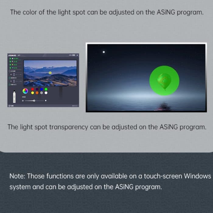 ASING A31 Multifunktionale Präsentationsfernbedienung mit teleskopischer Lehrstange für Touchscreens – Bild 15