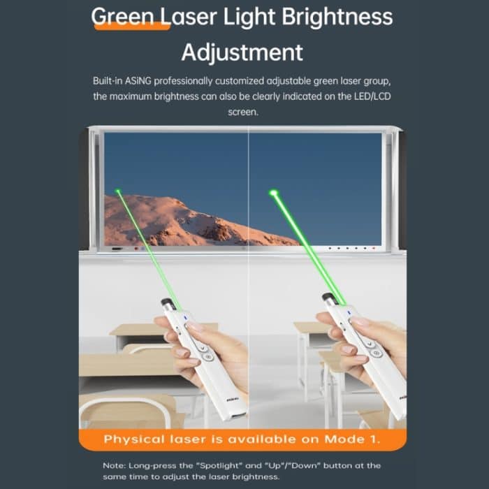 ASING A31 Multifunktionale Präsentationsfernbedienung mit teleskopischer Lehrstange für Touchscreens – Bild 9