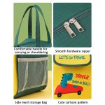 Tragbare Lunchtasche, Bento-Box, Tragetasche, süße Cartoon-Isolier-Picknicktasche, Blue, Green, X-blue, X-green – Bild 7