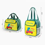 Tragbare Lunchtasche, Bento-Box, Tragetasche, süße Cartoon-Isolier-Picknicktasche, Blue, Green, X-blue, X-green – Bild 8