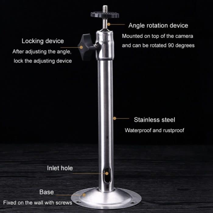 Hängende Kamerahalterung aus Edelstahl, 360 Grad verstellbar, universeller Überwachungsmontagehalter – Bild 4