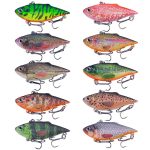 10 Farben/Set HENGJIA VI101 Bemalte VIB Dummy Lure Lua Submerged Baits, 6.4cm 8g