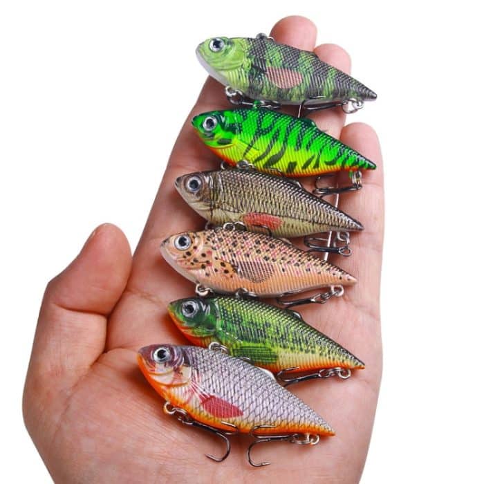 10 Farben/Set HENGJIA VI101 Bemalte VIB Dummy Lure Lua Submerged Baits, 6.4cm 8g – Bild 4
