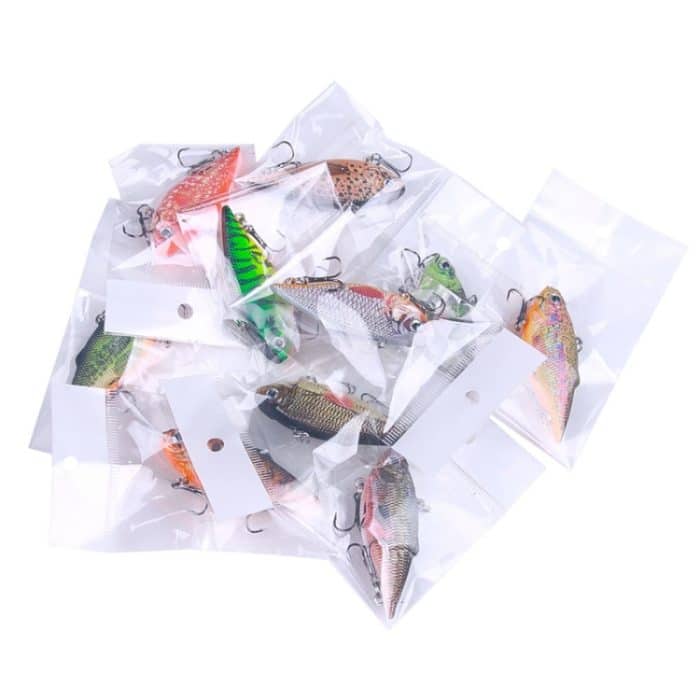 10 Farben/Set HENGJIA VI101 Bemalte VIB Dummy Lure Lua Submerged Baits, 6.4cm 8g – Bild 6