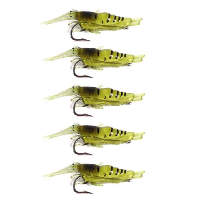 5 Stück / Packung HENGJIA SO064 Grasimitat Garnelen Dummy Bait Lua Fishing Soft Lures, 4cm 1.5g – Bild 1